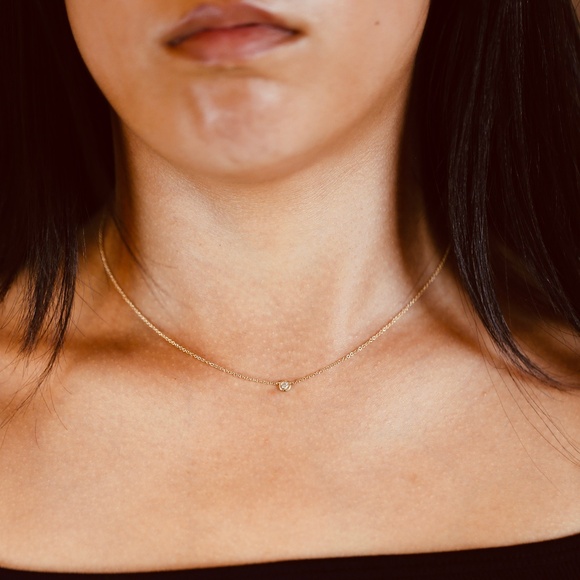 Dainty Basel Lab Grown Diamond Pendant Yellow Gold